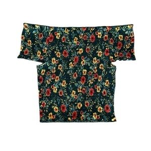 Rue 21 size medium off shoulder cottage core shirred top